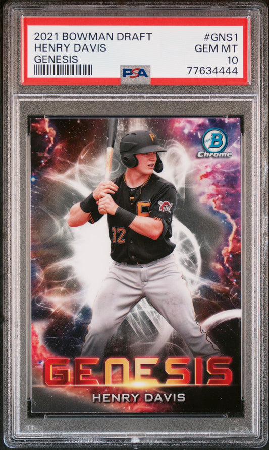 Graded 2021 Topps Bowman Draft Henry Davis #GNS1 Rookie RC Baseball Card PSA 10 Gem Mint