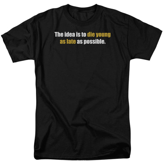 Die Young Mens T Shirt Black Officially Licensed