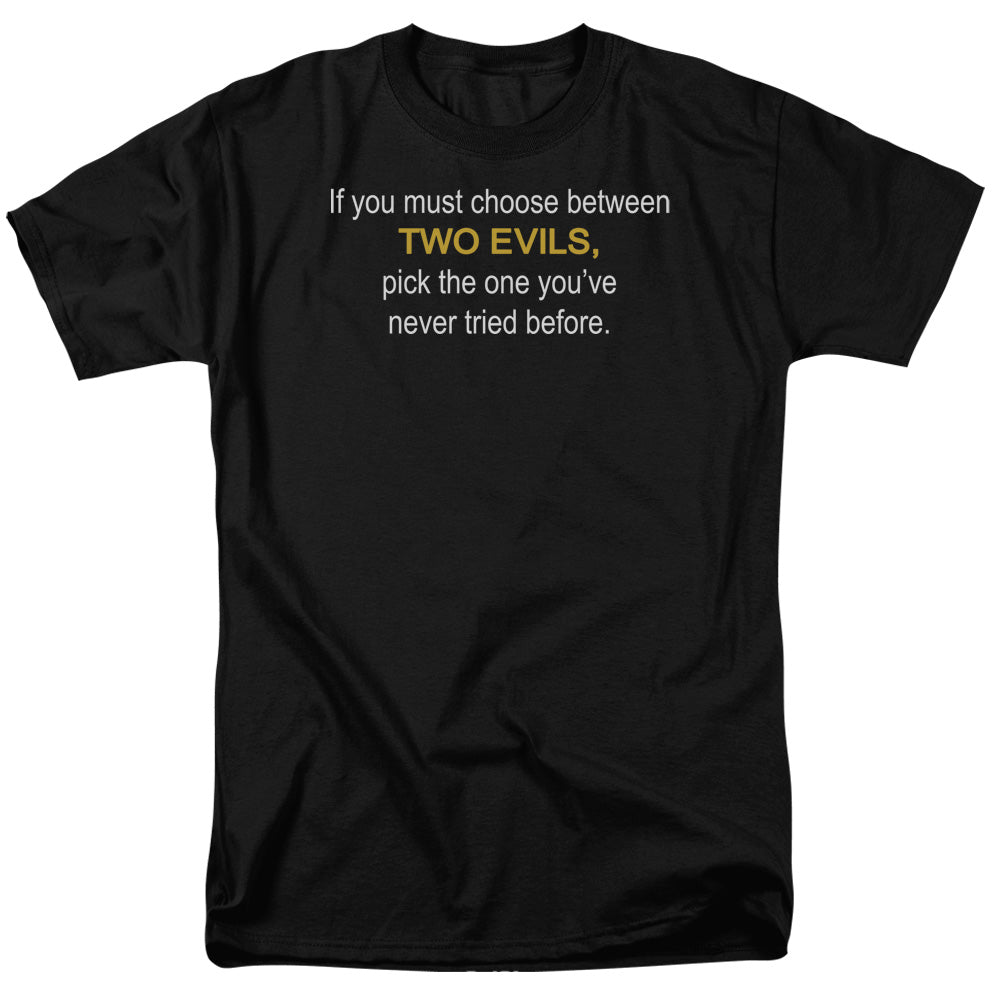 Two Evils Mens T Shirt Black Officially Licensed