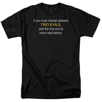 Two Evils Mens T Shirt Black Officially Licensed