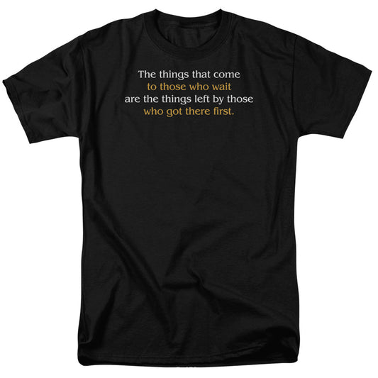 Got Here First Mens T Shirt Black Officially Licensed