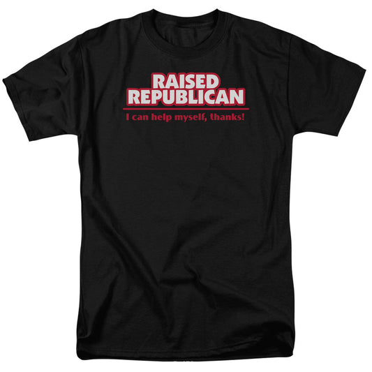Raised Republican Mens T Shirt Black Officially Licensed