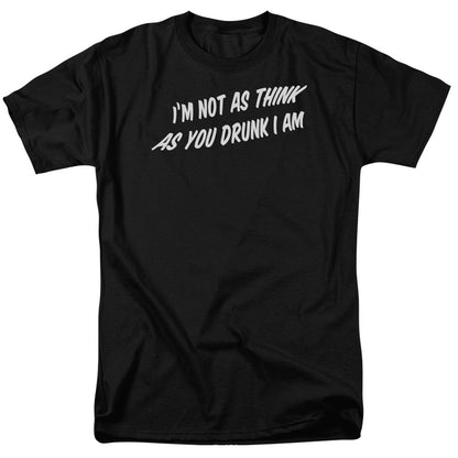 Think As You Drunk Mens T Shirt Black Officially Licensed