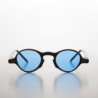 Small Spectacle Sunglass with Color Tinted Lens - Augie