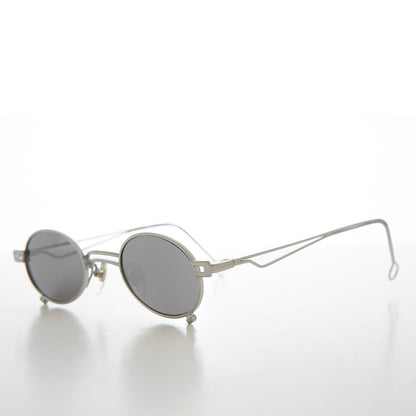 Small Oval 90s Full Metal Steampunk Sunglasses - Azari