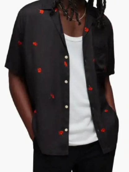 Hot Ones S27 Aaron Paul Poppies Floral Print Shirt