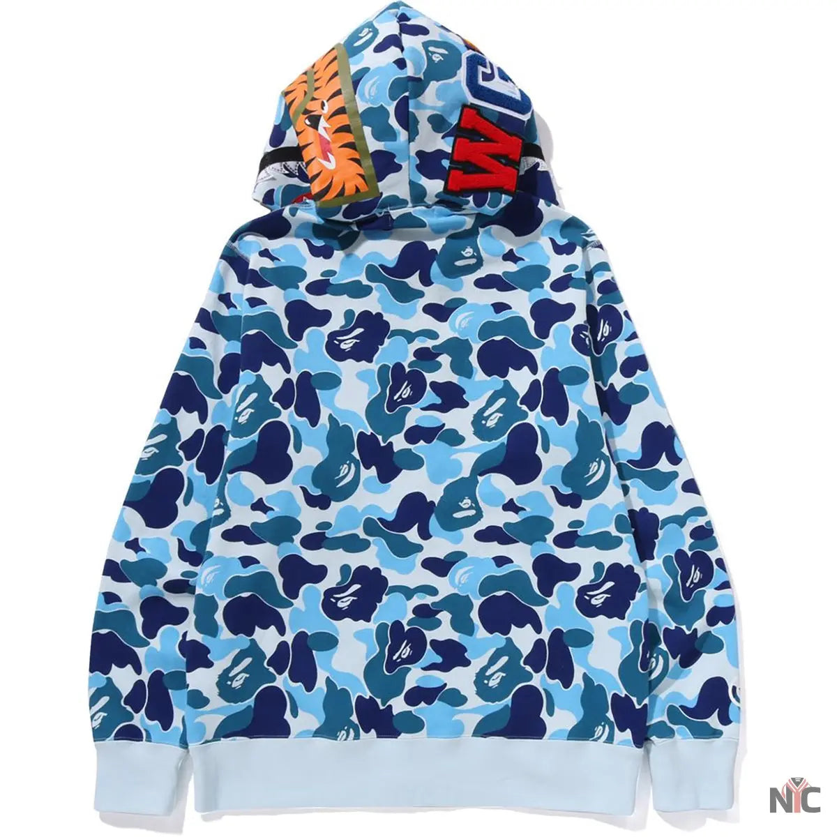 Abc Camo Crystal Stone Shark Full Zip Hoodie Mens