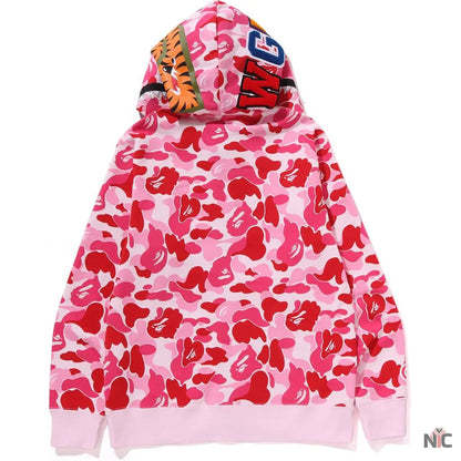 Abc Camo Crystal Stone Shark Full Zip Hoodie Mens