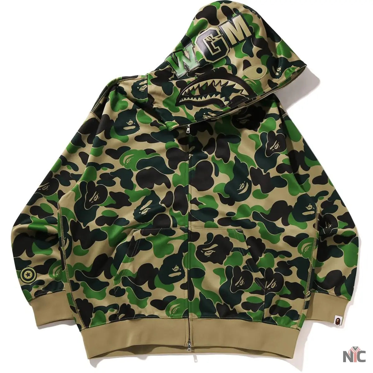 Abc Camo Polyester Relaxed Fit Shark Full Zip Hoodie M