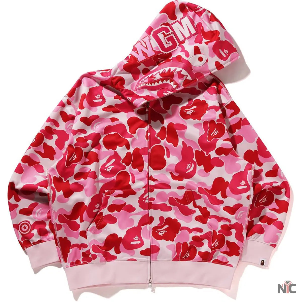 Abc Camo Polyester Relaxed Fit Shark Full Zip Hoodie M