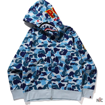 Abc Camo Shark Full Zip Hoodie Mens