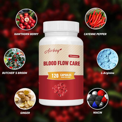 Blood Flow Care Supplement - Heart Health, Promotes Natural Blood Circulation - 120 Capsules