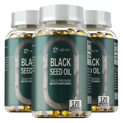 Black Seed Oil - Supports Skin, Digestion, Joints, Immune Health, Promotes Hair Growth - 120 Capsules