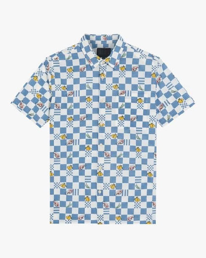 Access Daily Paul Zahn Blue and White Check Shirt