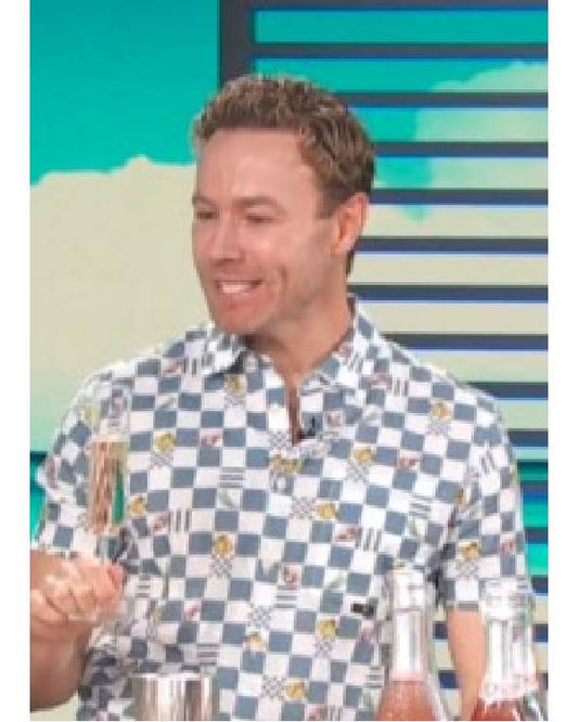 Access Daily Paul Zahn Blue and White Check Shirt