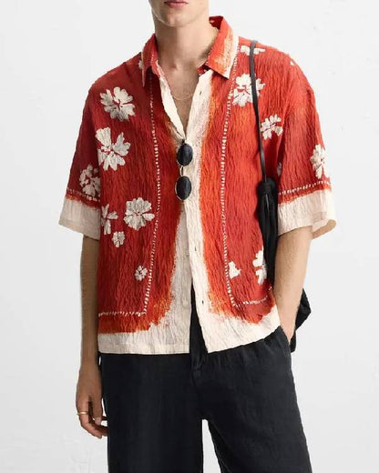 Access Hollywood 2025 Scott Evans Floral Print Shirt
