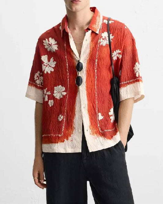 Access Hollywood 2025 Scott Evans Floral Print Shirt