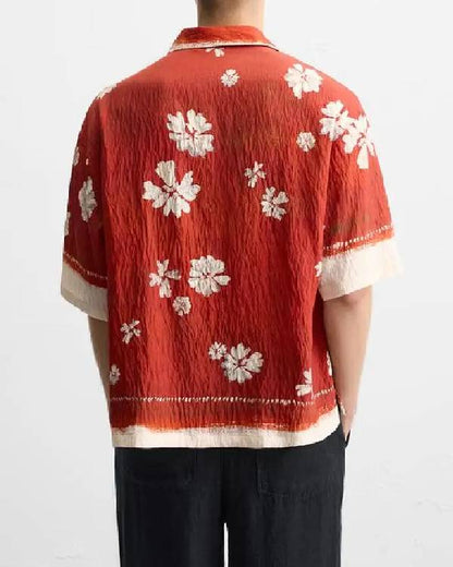 Access Hollywood 2025 Scott Evans Floral Print Shirt