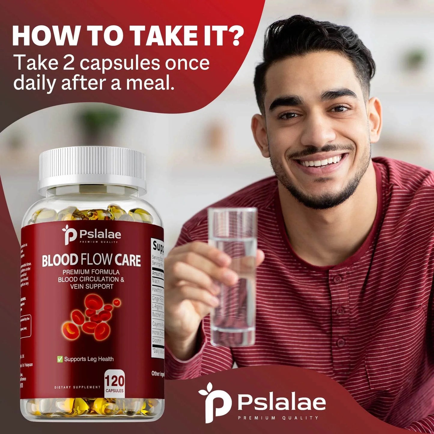 Blood Flow Care - Balance Blood Pressure, Support Heart, Cardiovascular Health, Promote Blood Circulation - 120 Capsules