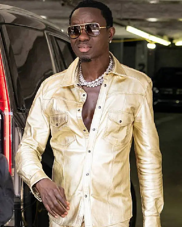 Actor Comedian Michael Blackson Metallic Shirt
