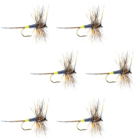 Adams Female Classic Dry Fly - 6 Flies - Hook Size 14