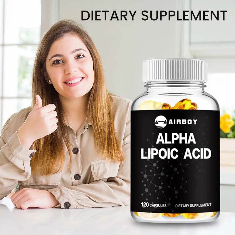 Alpha Lipoic Acid 600 Mg - Supports Antioxidant Health and Sugar Metabolism and Helps Relieve Nerve Pain - 120 Capsules