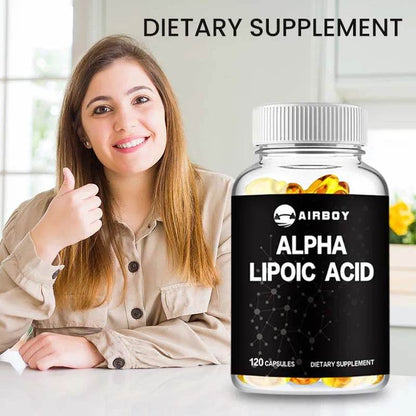 Alpha Lipoic Acid 600 Mg - Supports Antioxidant Health and Sugar Metabolism and Helps Relieve Nerve Pain - 120 Capsules