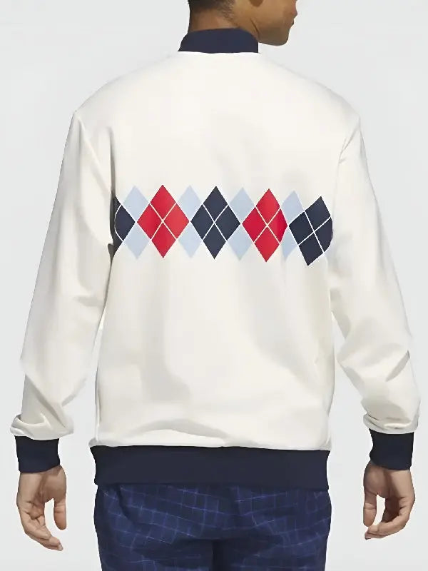Argyle Printed 1/4-Zip Sweatshirt