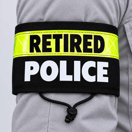 RETIRED POLICE armband with reflective