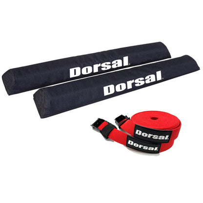 DORSAL Aero Roof Rack Pads with 15 ft Surf Straps - Pack of 4 for Car Surfboard Kayak SUP Long