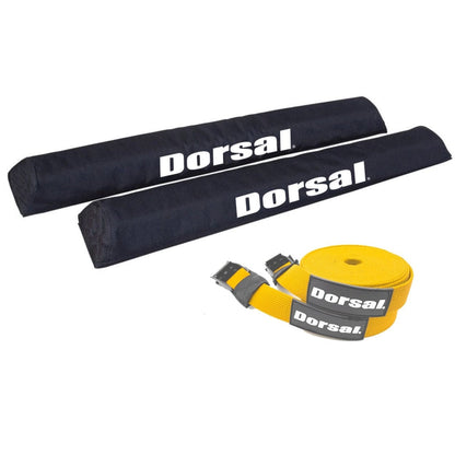 DORSAL Aero Roof Rack Pads with 15 ft Surf Straps - Pack of 4 for Car Surfboard Kayak SUP Long