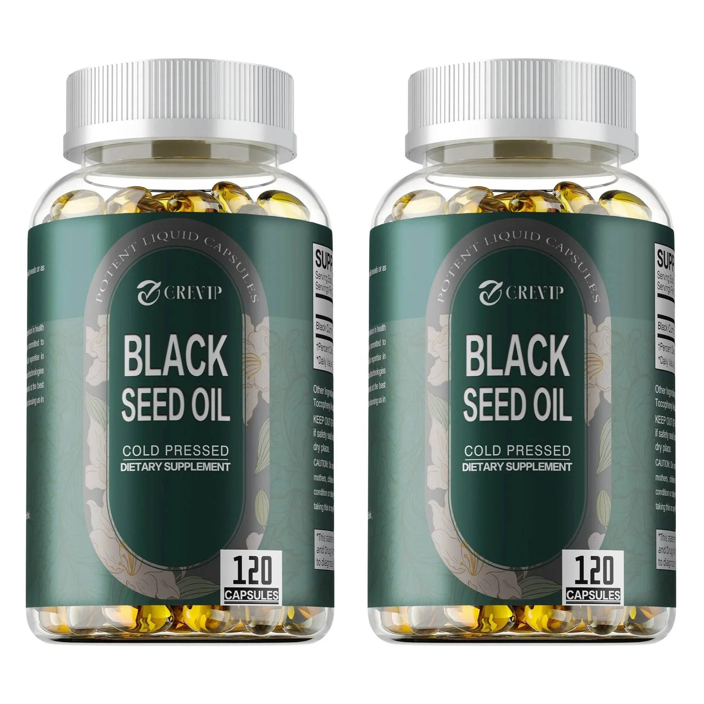 Black Seed Oil - Supports Skin, Digestion, Joints, Immune Health, Promotes Hair Growth - 120 Capsules