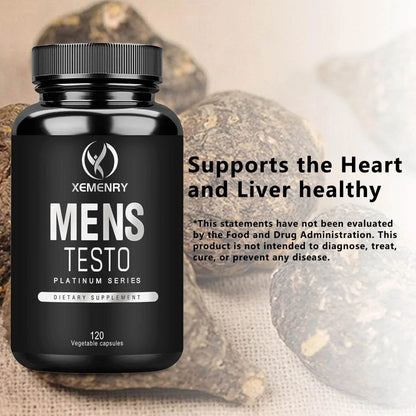 Men's Supplements - Enhances Energy Endurance and Promotes Lean Muscle Growth - 120 Capsules