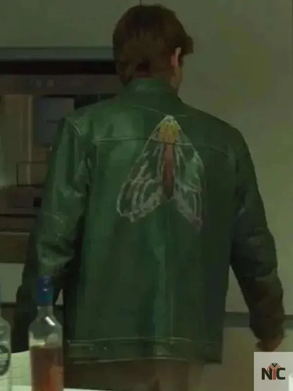 Alberto Olmo Bad Influence 2025 Green Leather Jacket
