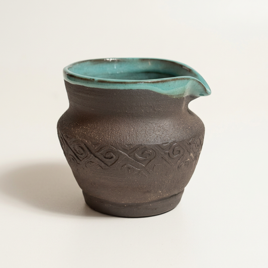 Pour Over Pitcher - Black/Aqua