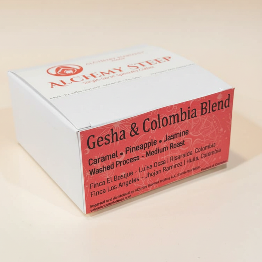 Gesha & Colombia Blend – Alchemy Steep (5-Pack)