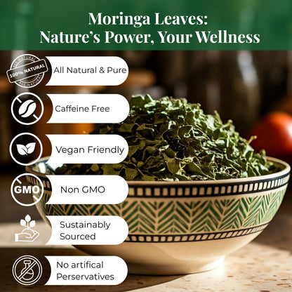 Dried Moringa Leaves 2.6 oz – Loose Leaf Herbal Tea | Akshit