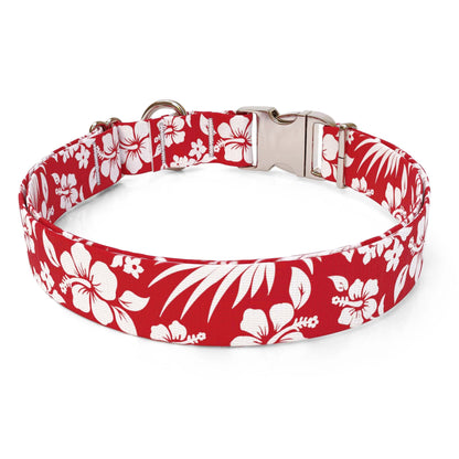 Aloha Red Dog Collar