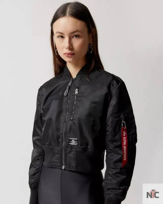 Alpha Industries L-2B Cropped Bomber Jacket
