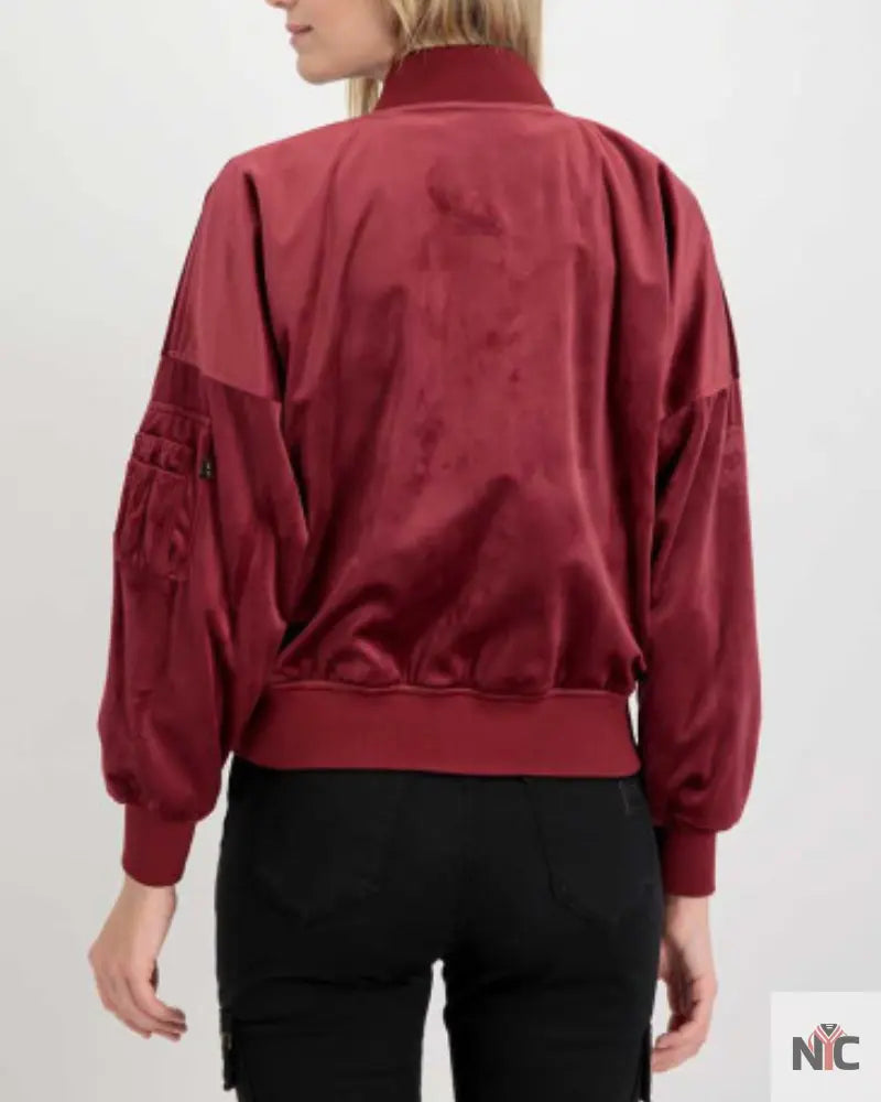 Alpha Industries Ma-1 Burgundy Bomber Jacket