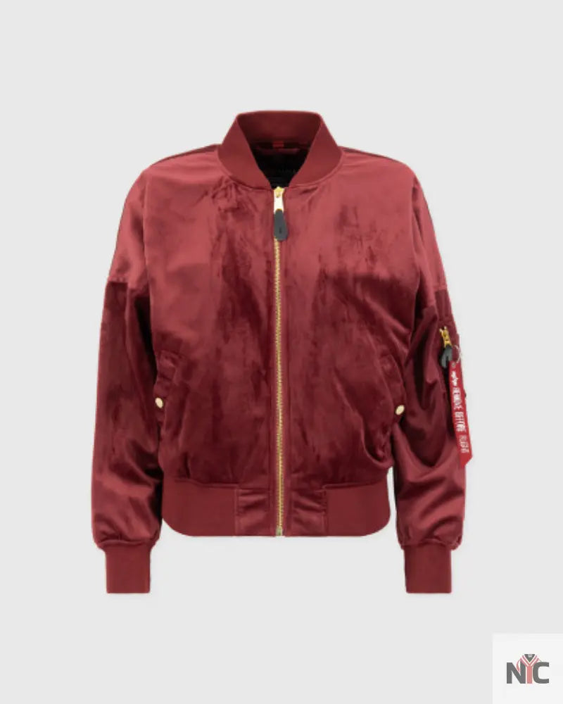 Alpha Industries Ma-1 Burgundy Bomber Jacket
