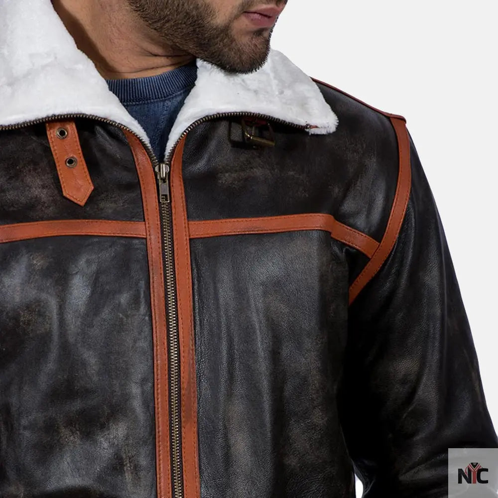 Alpine Brown Fur Leather Jacket