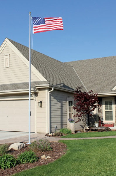 25' Commercial Grade Aluminum Flagpole - 4 Section - FedEx Shippable