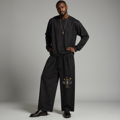 Amaru Khan Stars Acid Wash Straight Leg Pants