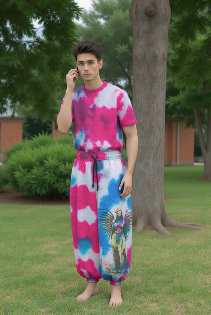 Amaru Khan Super Star Tye-Dye  Unisex Lantern Pants