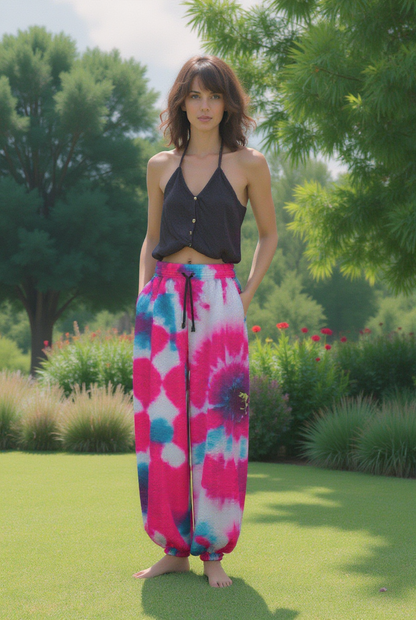 Amaru Khan Super Star Tye-Dye  Unisex Lantern Pants