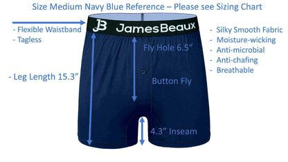 Boxer Shorts for Men Gray Bamboo Boxer Shorts by James Beaux