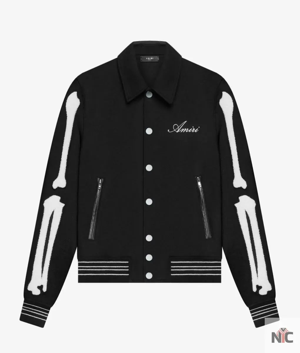 Amiri Bones Letterman Wool Jacket
