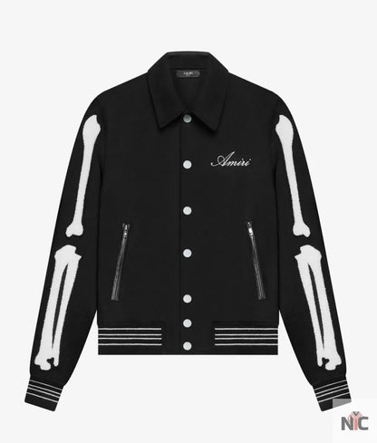 Amiri Bones Letterman Wool Jacket
