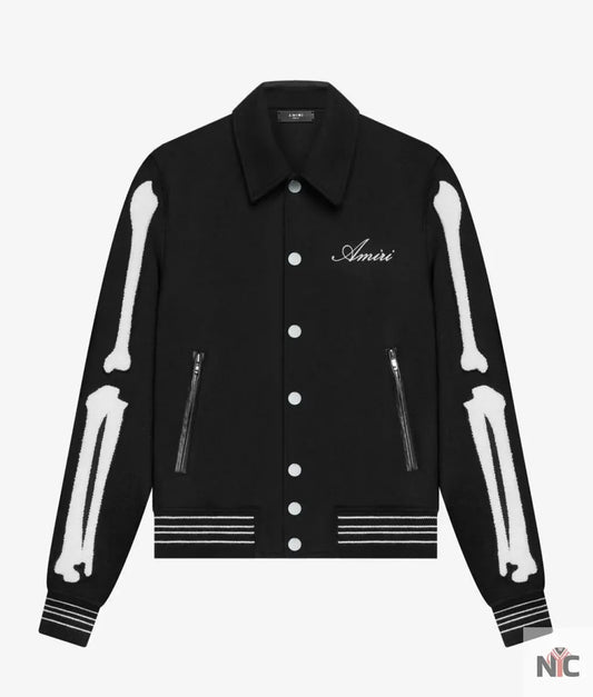 Amiri Bones Letterman Wool Jacket